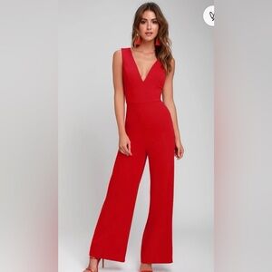 Elegant Red Jumpsuit